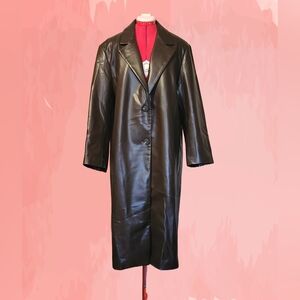 ASOS Black Long Leather Coat